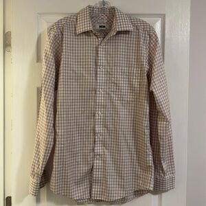 Men’s White/Tan Joseph Abboud Dress Shirt